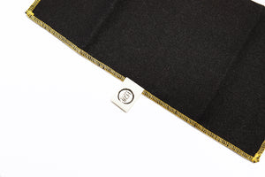 Toalla para el cabello de seda natural. Color negro (50cm x 1m)