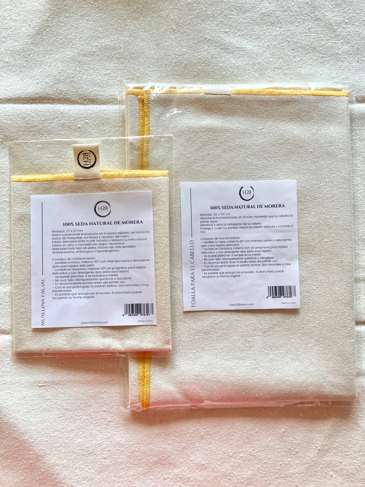 Set de serviettes en soie naturelle : Serviette cheveux et serviette d –  H28 and Co